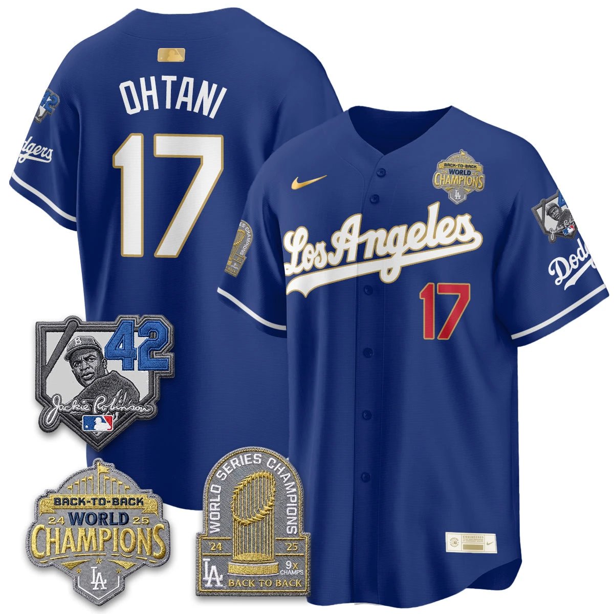 Los Angeles Dodgers 2026 New Era Gold Collection Vapor Limited Jersey - B2B Champs - All Stitched by Los Angeles Dodgers