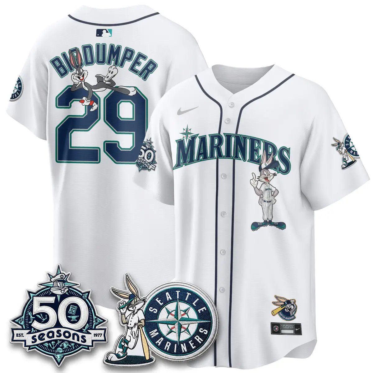 SEA x Bunny Vapor Premier Limited Jersey - Stitched by Seattle Mariners