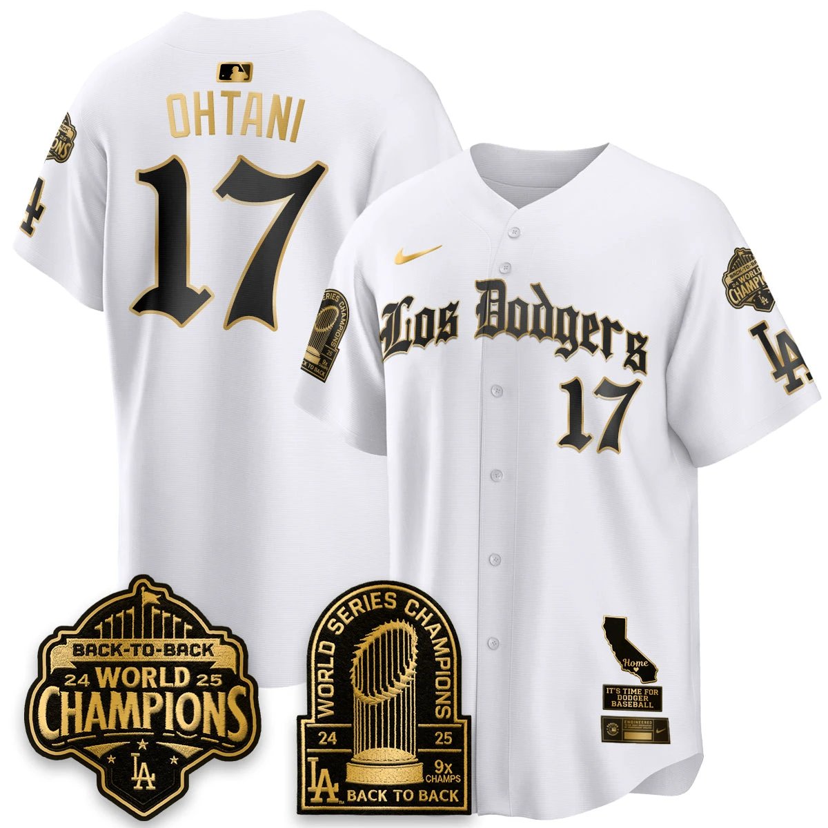 Los Angeles Dodgers World Series Champions Vapor Premier Limited Gothic Edition Jersey - All Stitched by Los Angeles Dodgers