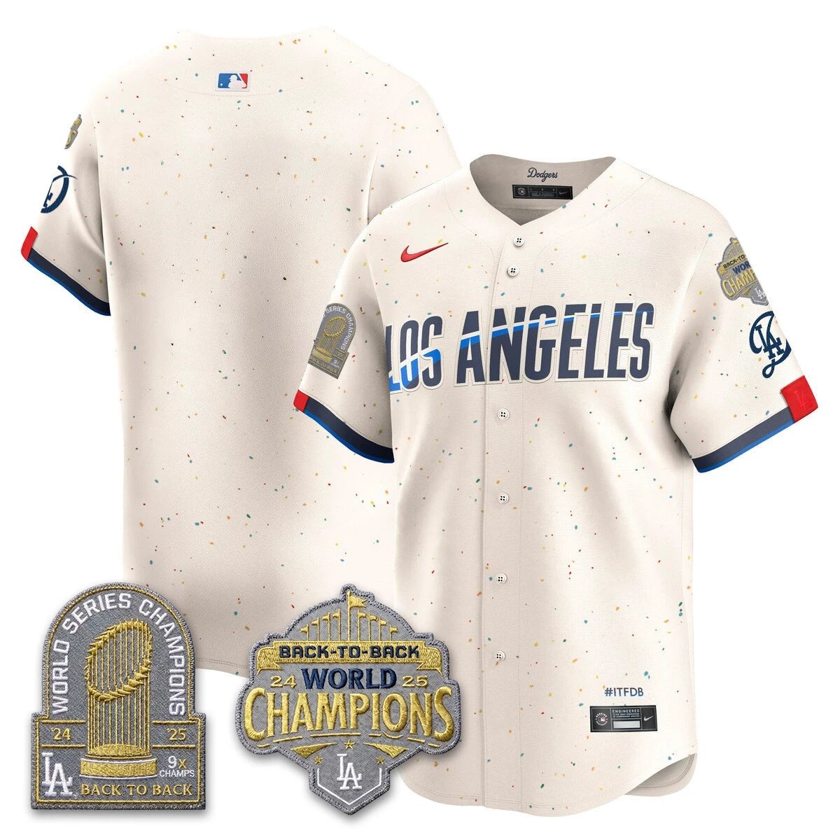 LAD Gold Collection Vapor Limited Jersey - 9x & B2B Champs - All Stitched by Los Angeles Dodgers
