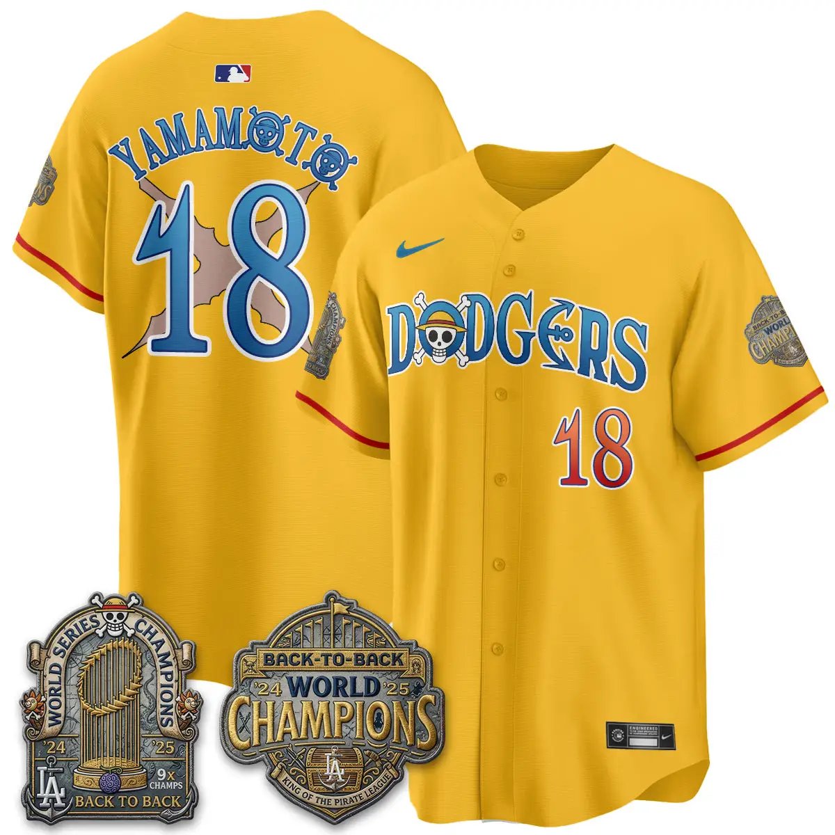 LAD Japanese Cartoon Vapor Limited Jersey - Stitched by Los Angeles Dodgers