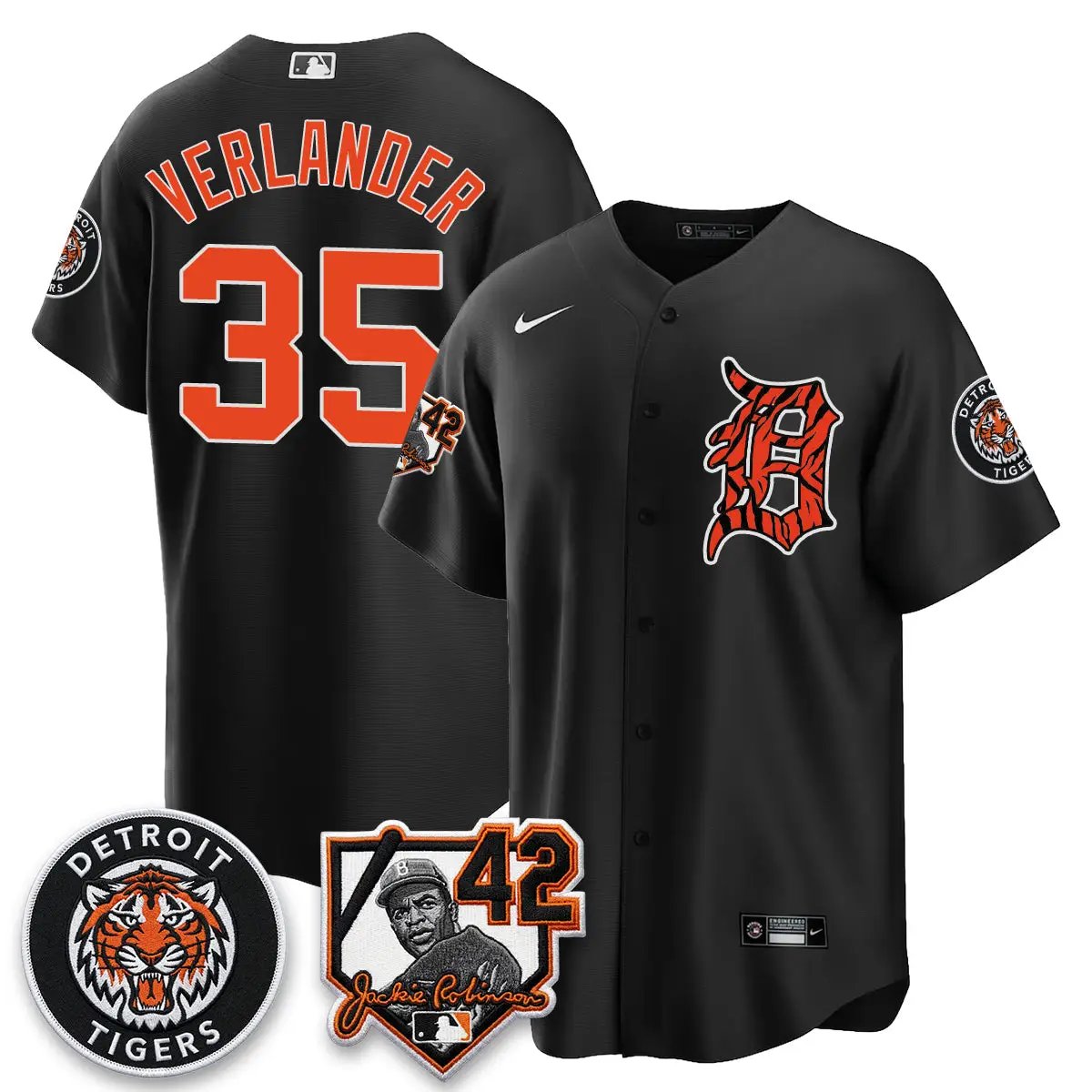Detroit Tigers 2026 Jackie Robinson Day Vapor Limited Jersey - All Stitched by Detroit Tigers
