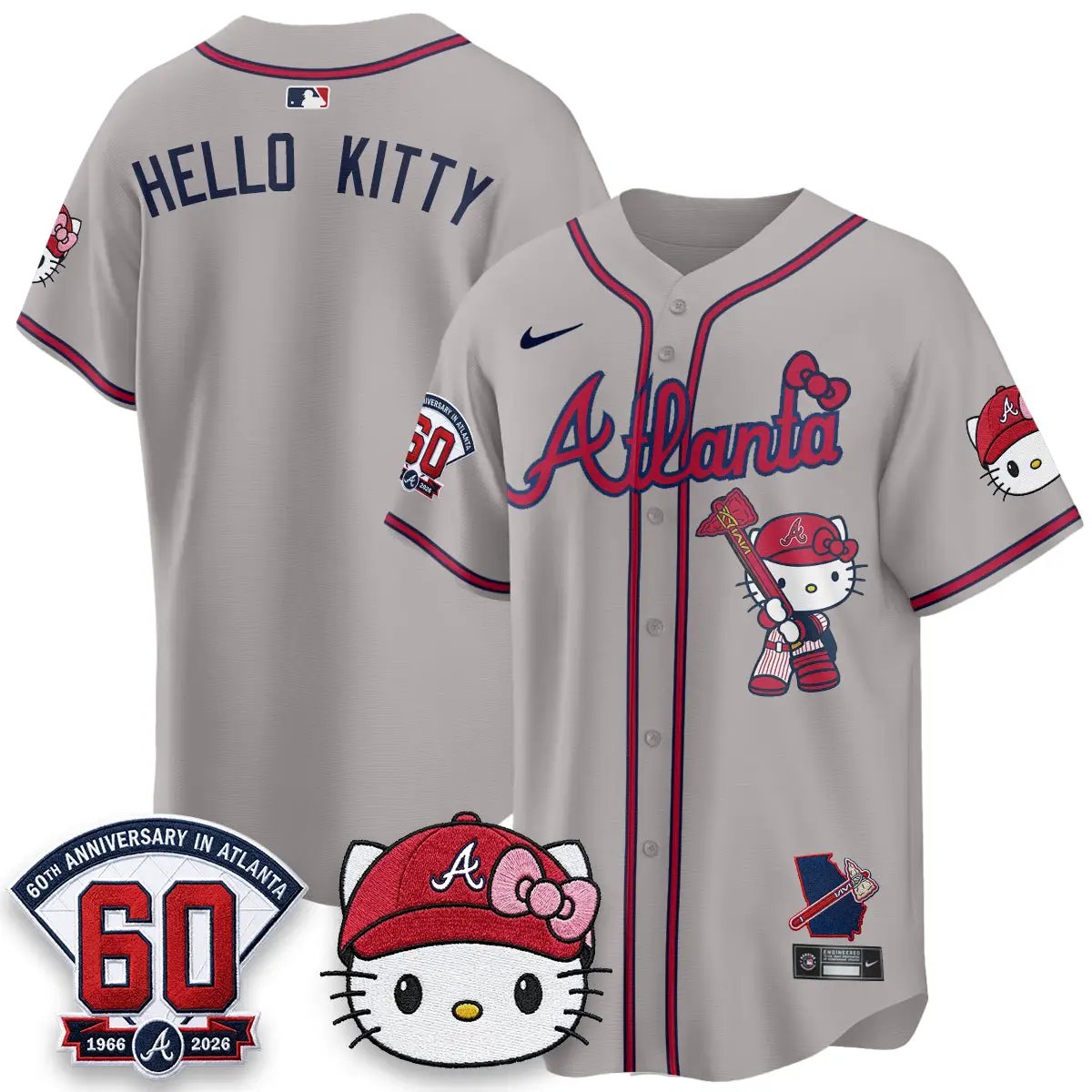 Atlanta Braves x Meow KT 2026 Vapor Limited Jersey - All Stitched by Atlanta Braves
