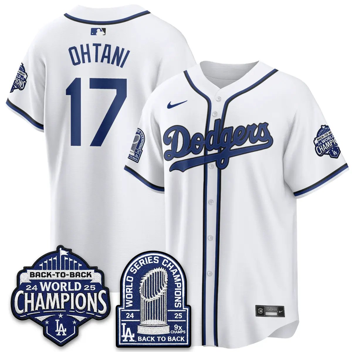 LAD 2026 Black Out Style Vapor Limited Jersey - B2B Champs - All Stitched by Los Angeles Dodgers