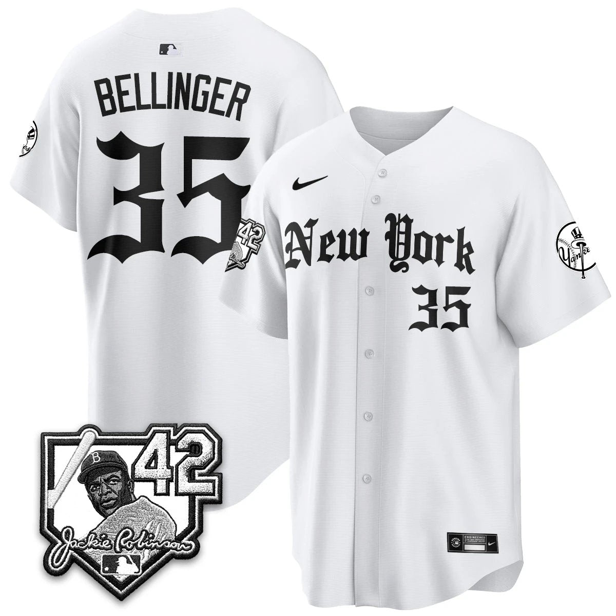 NYY 2026 Jackie Robinson Day Gothic Vapor Limited Jersey - All Stitched by New York Yankees