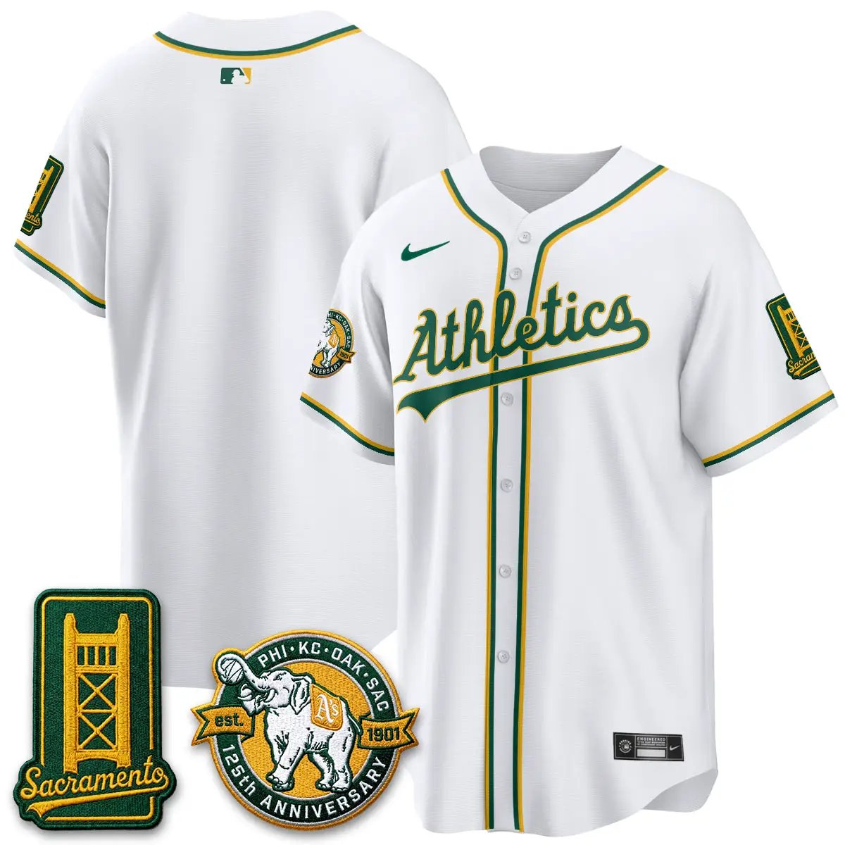 Oakland Athletics 2026 Black Out Style - Celebrating 125 Years - Limited Vapor Jersey - All Stitched by Oakland Athletics
