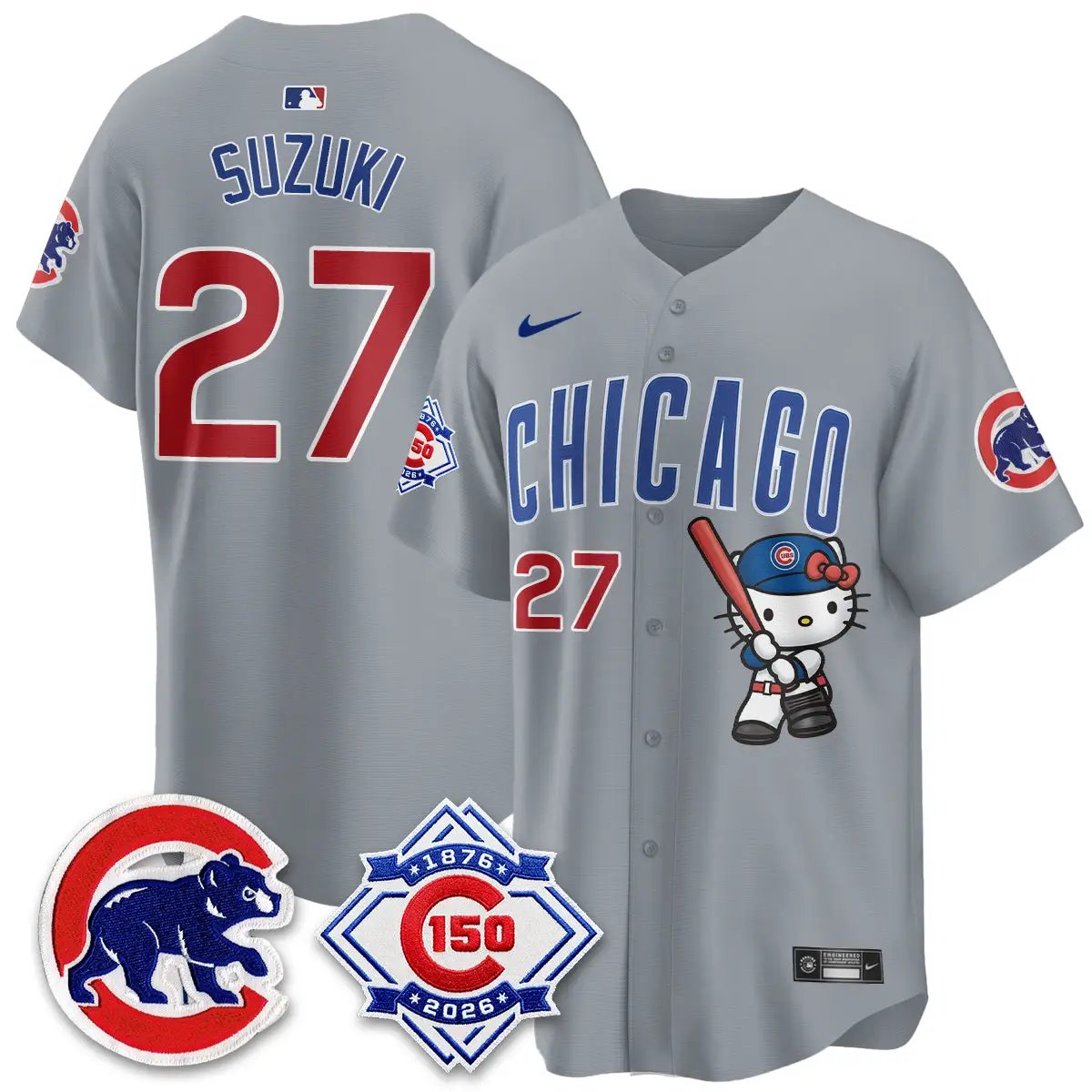 Chicago Cubs x Meow KT Vapor Premier Limited Jersey - All Stitched by Chicago Cubs