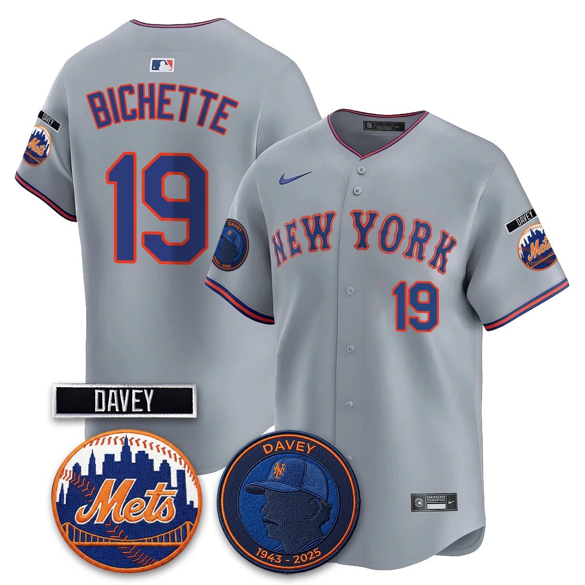 New York Mets 2026 Davey Johnson In Memoriam Vapor Limited Jersey - All Stitched by New York Mets