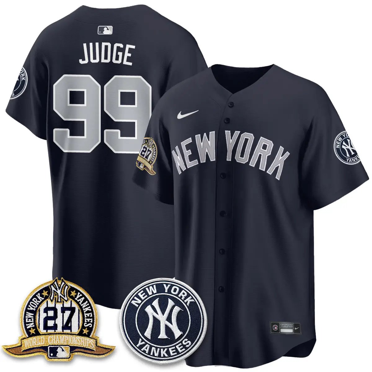 New York Yankees Alternate Jersey - All Stitched by New York Yankees