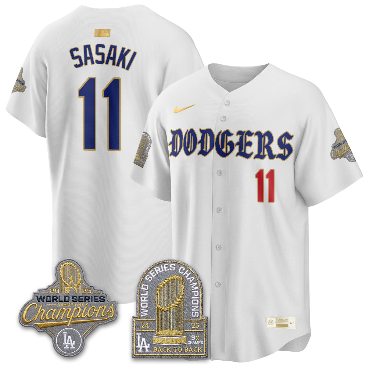 LAD Vapor Limited Jersey - Back to Back 9x Champs - All Stitched by Los Angeles Dodgers