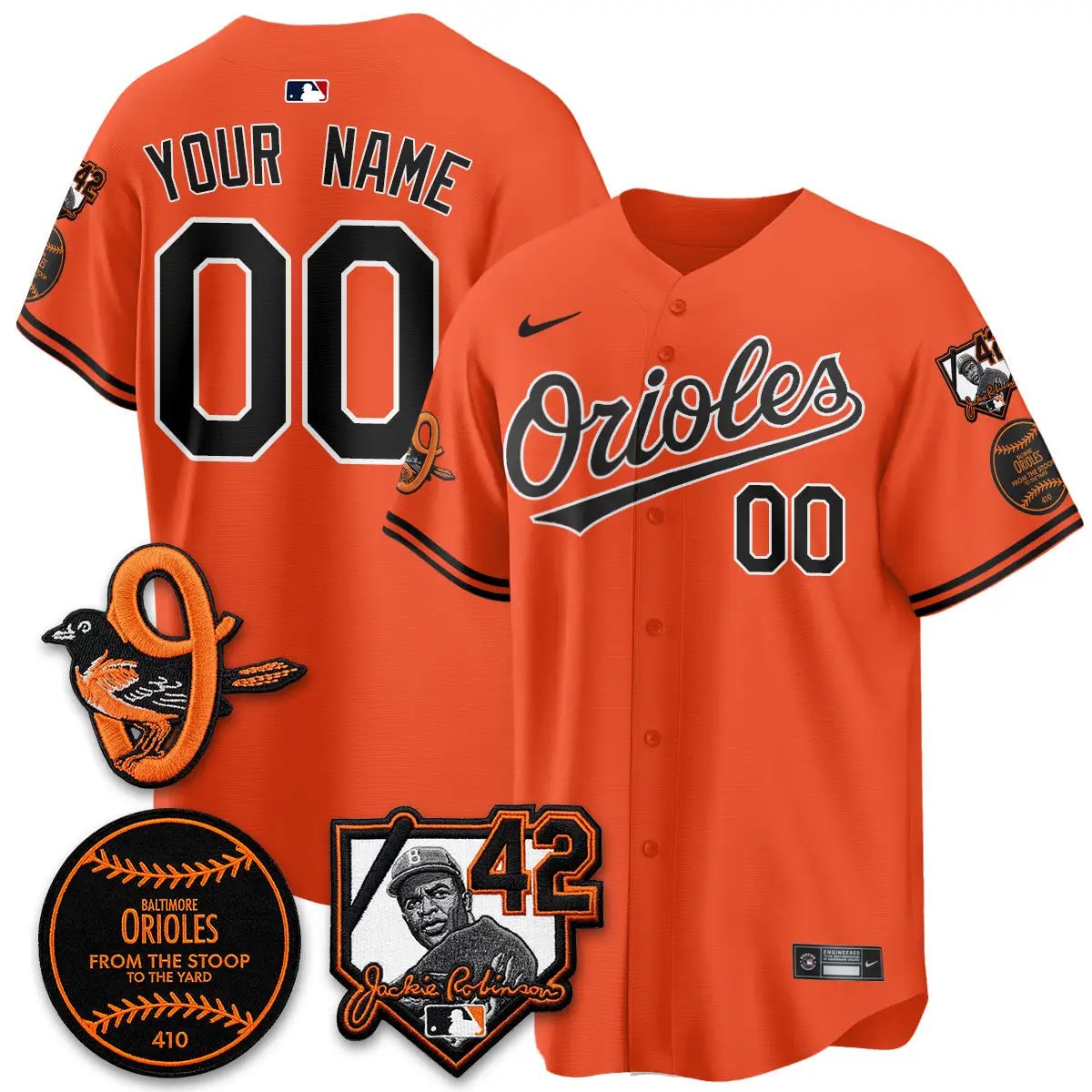 Baltimore Orioles 2026 Jackie Robinson Day Vapor Limited Custom Jersey - All Stitched by Baltimore Orioles