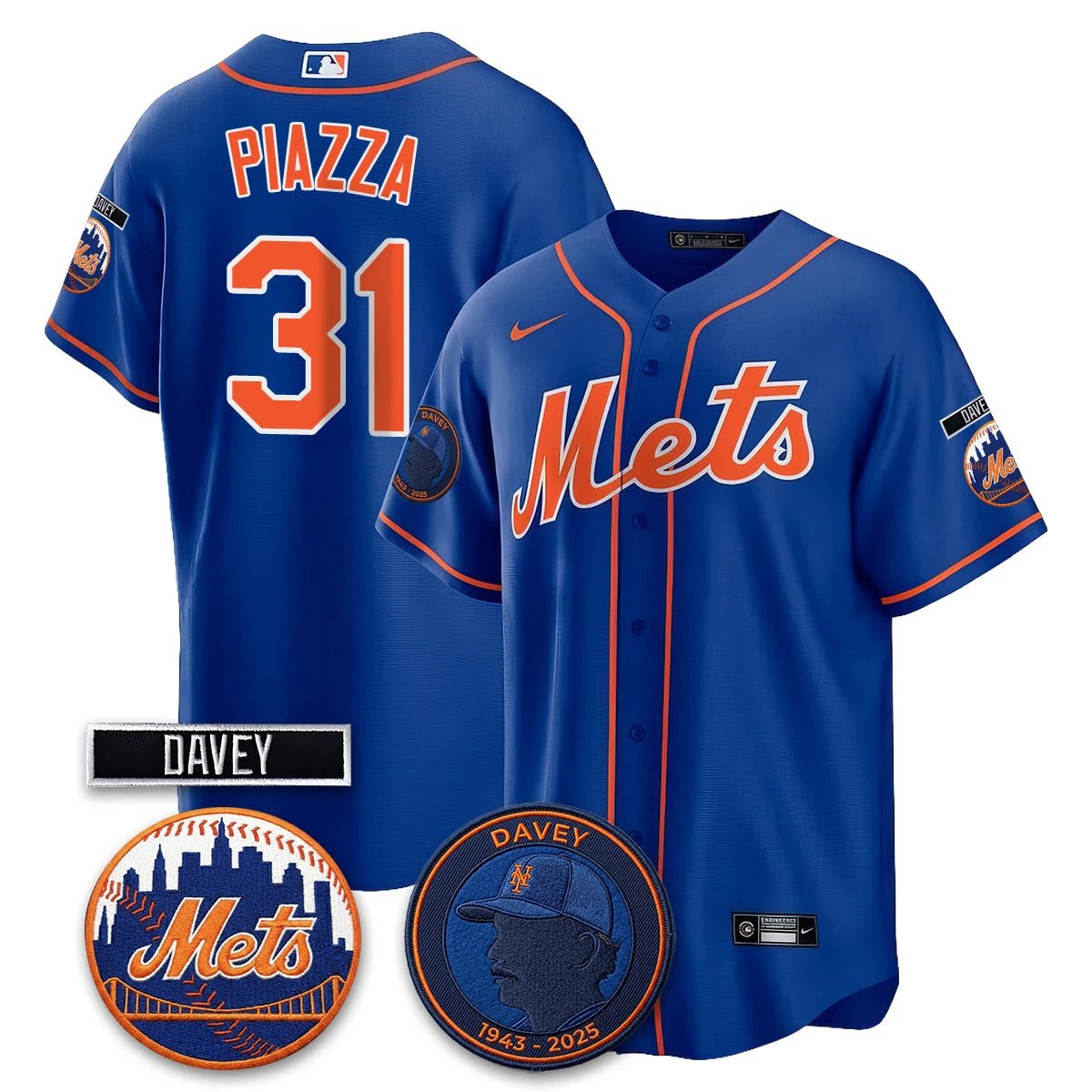 New York Mets 2026 Davey Johnson In Memoriam Vapor Limited Jersey - All Stitched by New York Mets