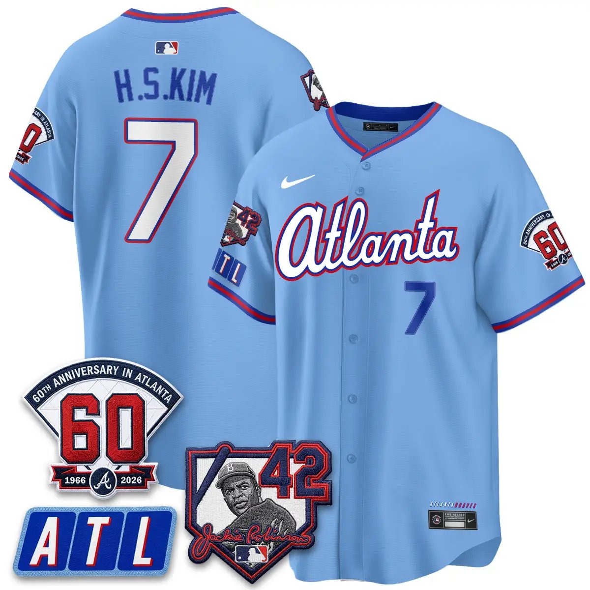 ATL 2026 Jackie Robinson Day Vapor Limited Red Jersey - All Stitched by Atlanta Braves
