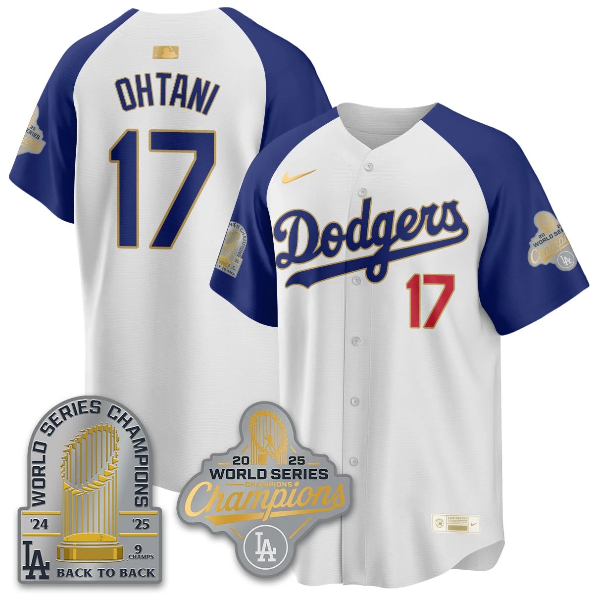 LAD Gold Collection Stadium Vapor Limited Jersey - 9x Champs - All Stitched by Los Angeles Dodgers
