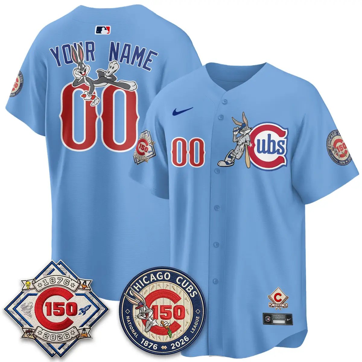 CHC x Bunny Vapor Premier Limited Custom Jersey - Stitched by Chicago Cubs