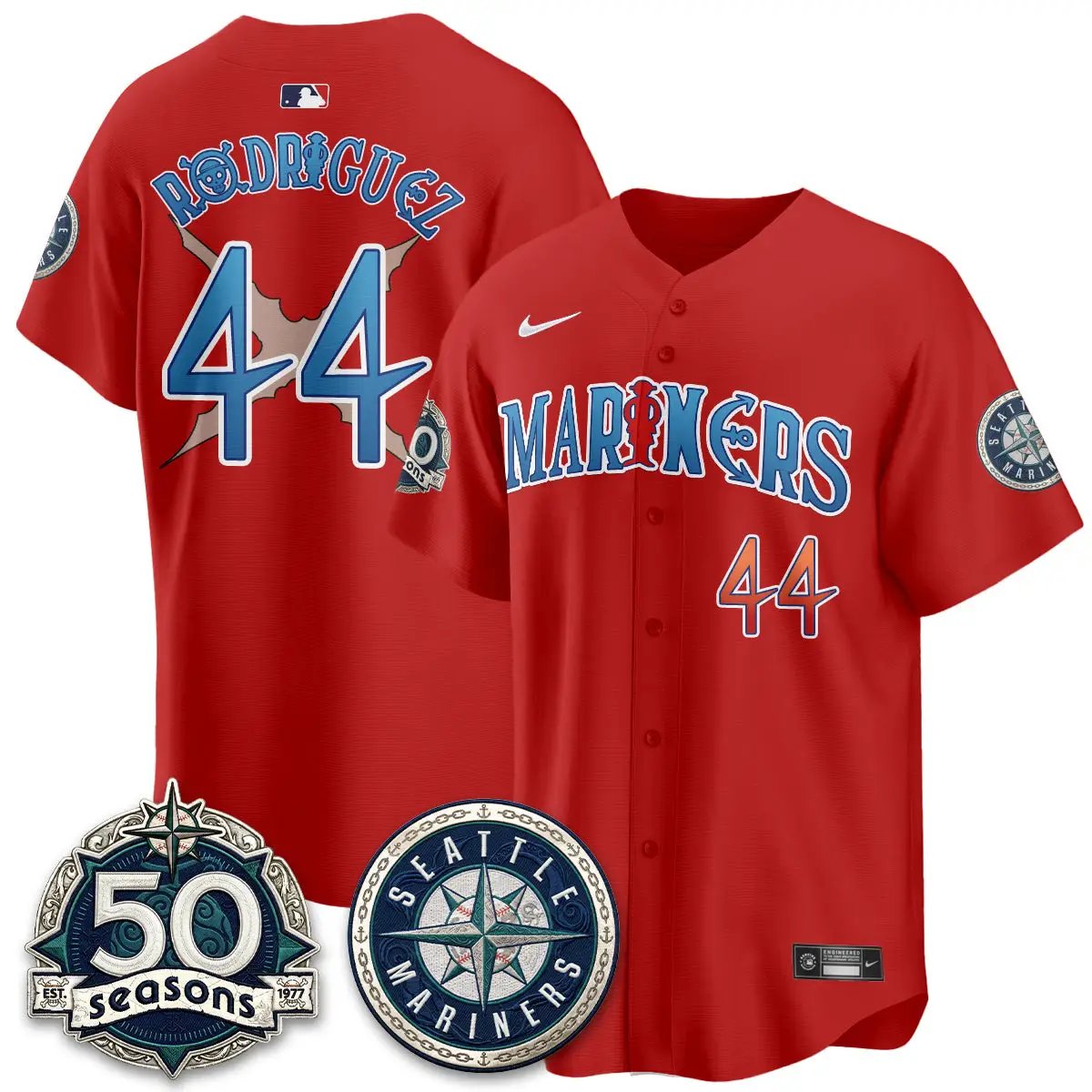 Seattle Mariners x Japanese Cartoon Vapor Limited Jersey - Stitched by Seattle Mariners