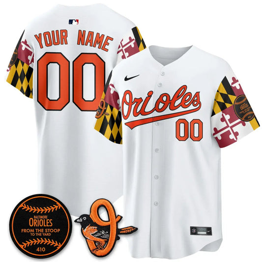 BAL 2026 x Maryland State Flag Vapor Custom Jersey - All Stitched V2 by Baltimore Orioles
