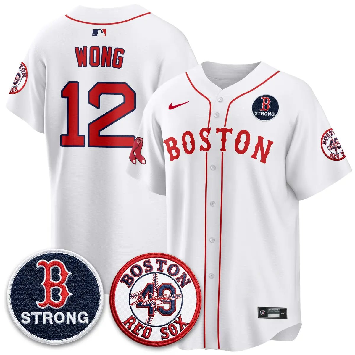 BOS Tim Wakefield Memorial Patch Vaper Premier Limited Jersey - All Stitched V2 by Boston Red Sox