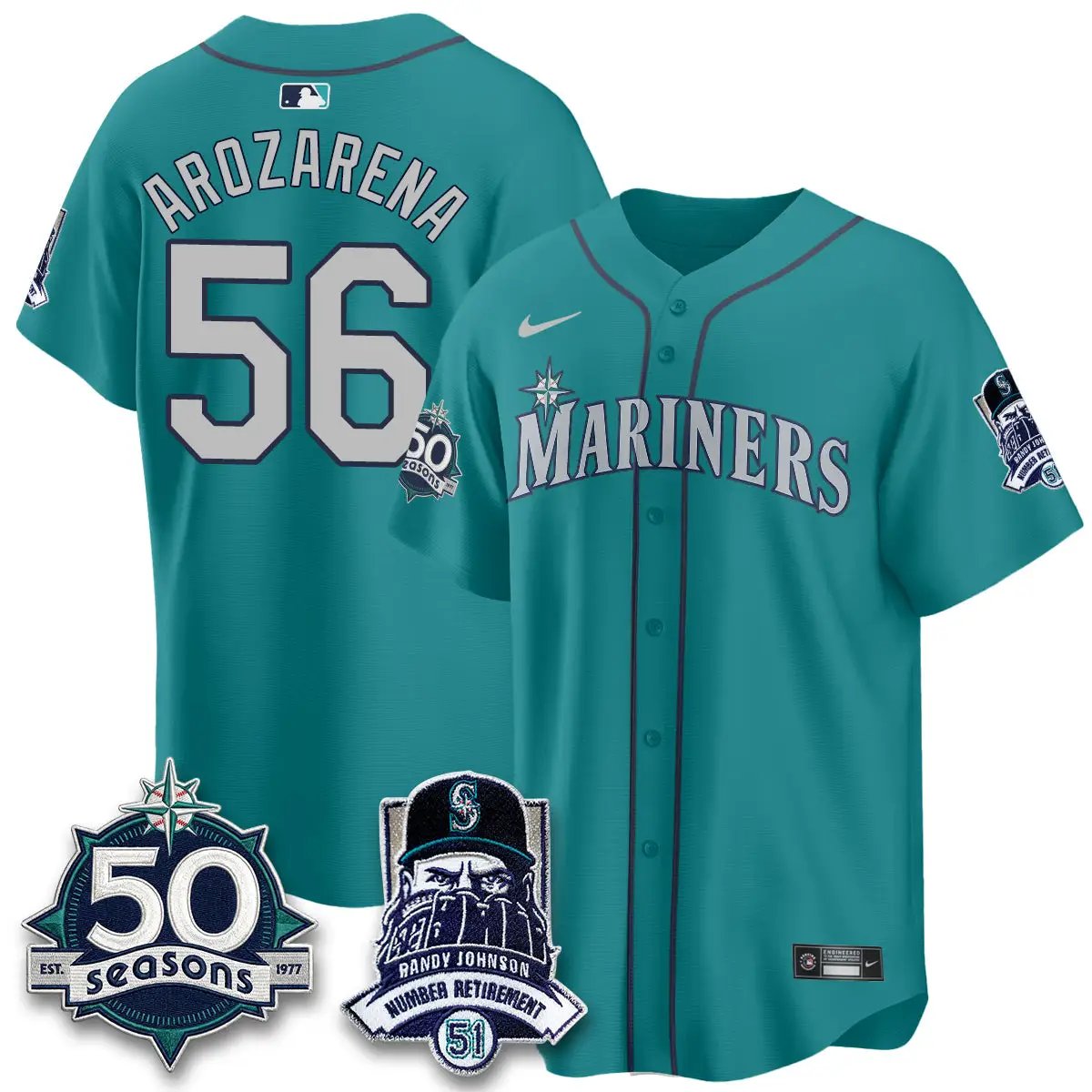 SEA Randy Johnson Vapor Limited Jersey V2- All Stitched by Seattle Mariners