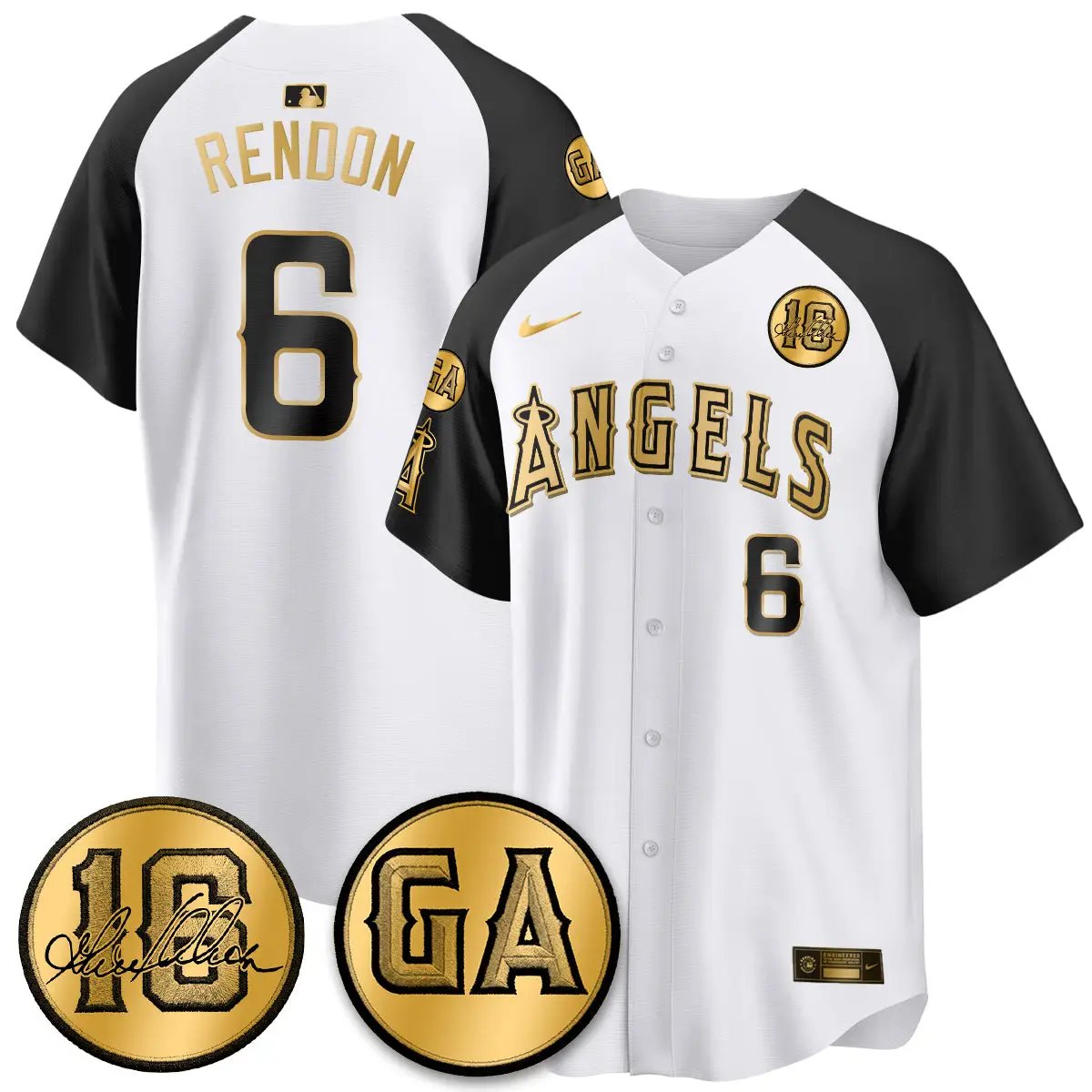 LAA Garret Anderson Tribute Patch Vapor Jersey - All Stitched V2 by Los Angeles Angels