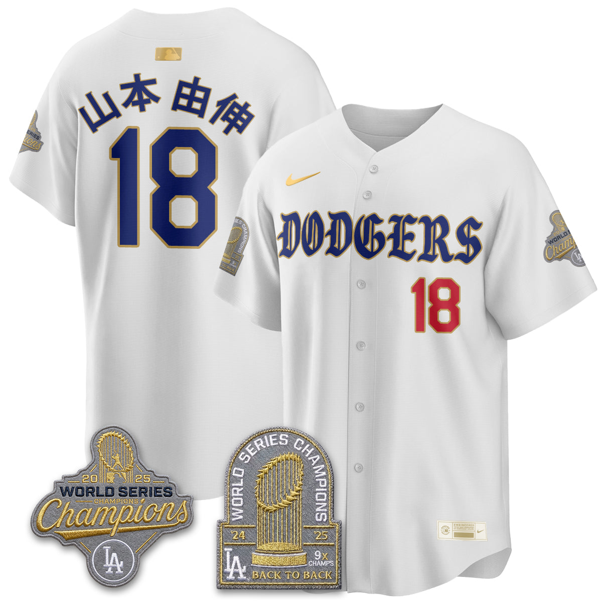 LAD Vapor Limited Jersey - Back to Back 9x Champs - All Stitched by Los Angeles Dodgers