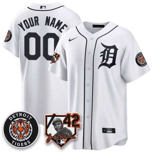 Detroit Tigers 2026 Jackie Robinson Day Vapor Limited Custom Jersey - All Stitched by Detroit Tigers
