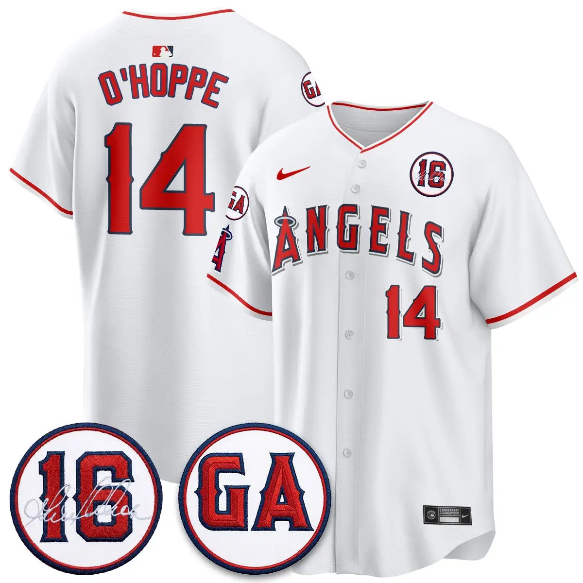 LAA Garret Anderson Tribute Patch Vapor Jersey - All Stitched V1 by Los Angeles Angels