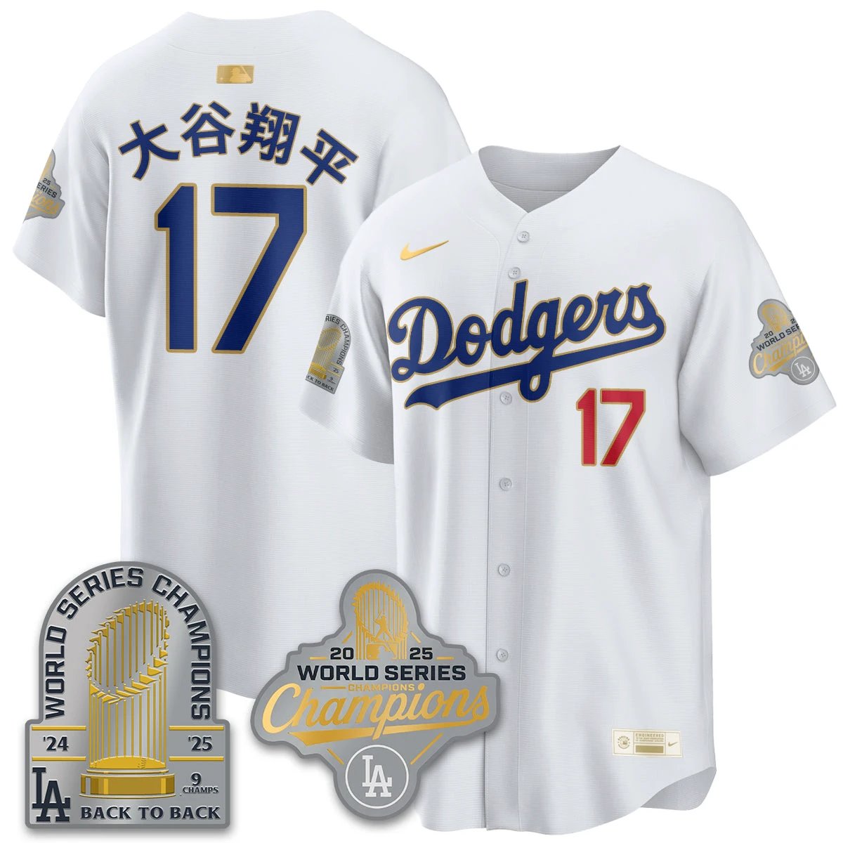LAD Gold Collection Stadium Vapor Limited Jersey - 9x Champs - All Stitched by Los Angeles Dodgers