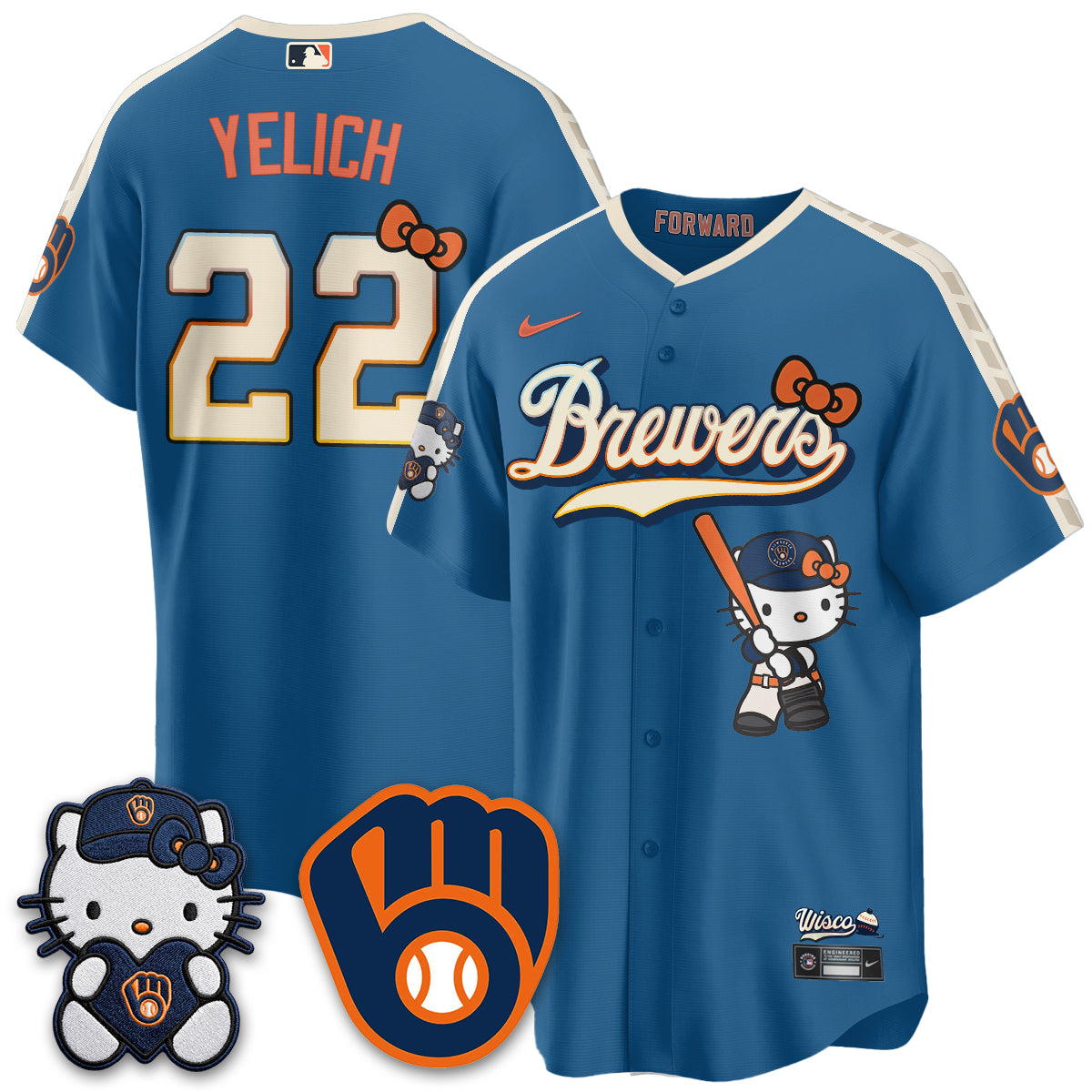 Milwaukee Brewers Meow KT Night Vapor Limited Jersey - All Stitched by Milwaukee Brewers