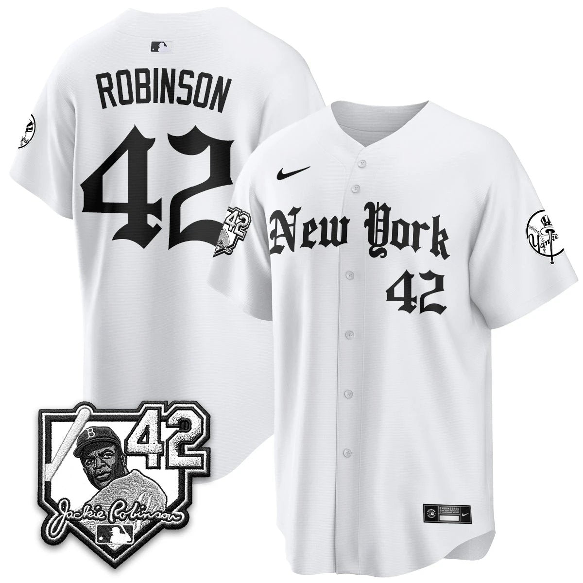 NYY 2026 Jackie Robinson Day Gothic Vapor Limited Jersey - All Stitched by New York Yankees