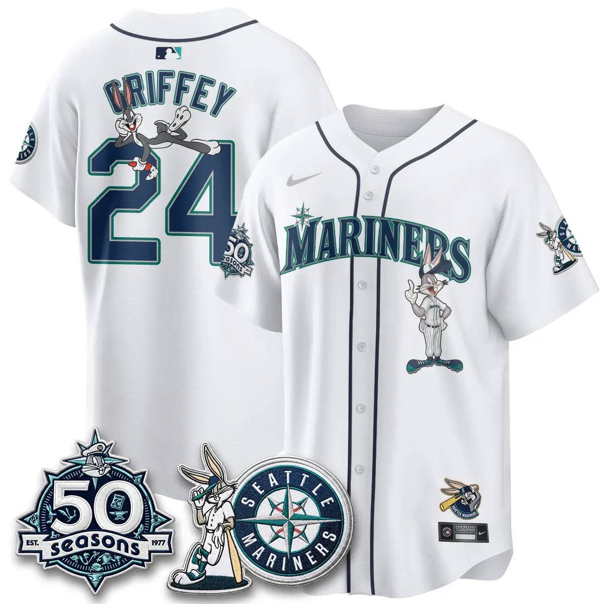 SEA x Bunny Vapor Premier Limited Jersey - Stitched by Seattle Mariners