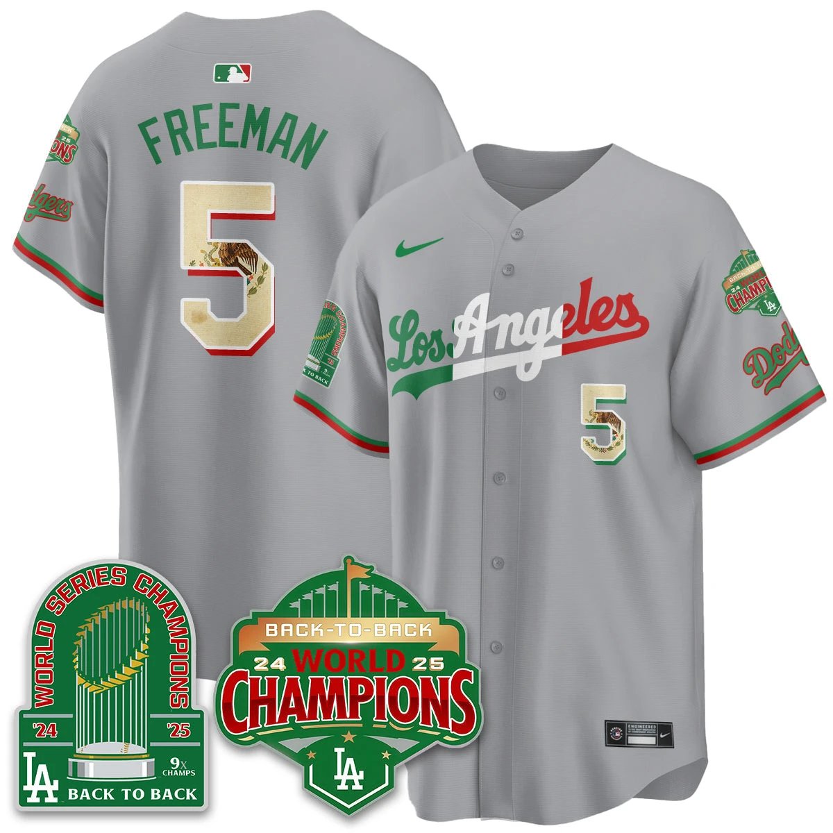 LAD Mexico Vapor Limited Jersey - 9x & B2B Champs - All Stitched by Los Angeles Dodgers