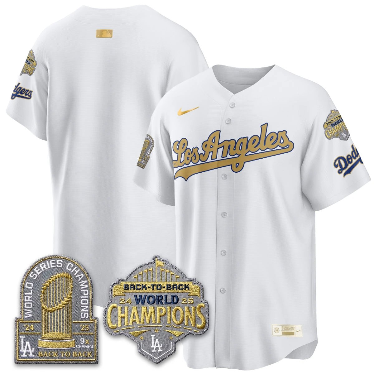 LAD Gold Collection Vapor Limited Jersey - 9x & B2B Champs - All Stitched by Los Angeles Dodgers