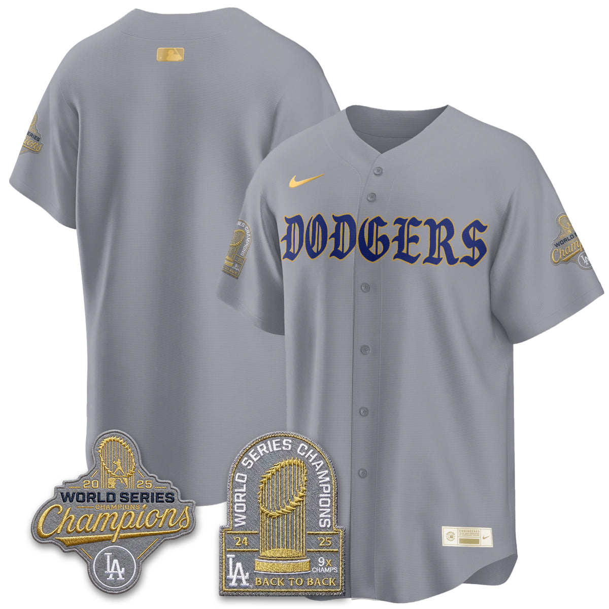 LAD Vapor Limited Jersey - Back to Back 9x Champs - All Stitched by Los Angeles Dodgers
