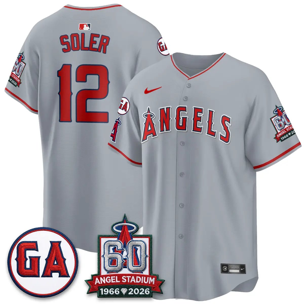 LAA 60th Anniversary Vapor Jersey - All Stitched V3 by Los Angeles Angels