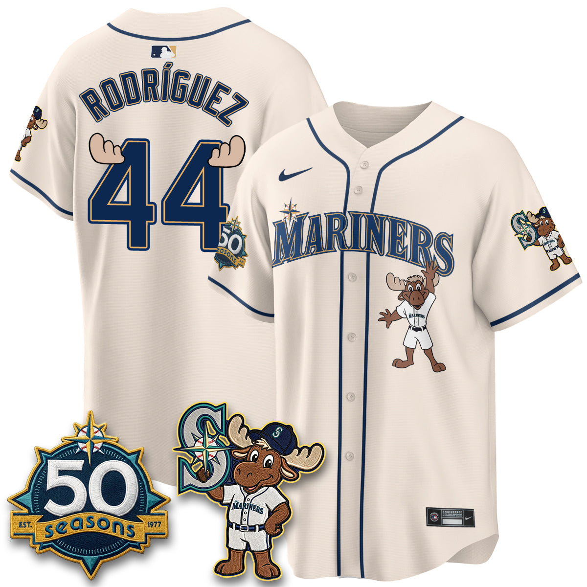 SEA Mascot Jersey - All Stitched by Seattle Mariners