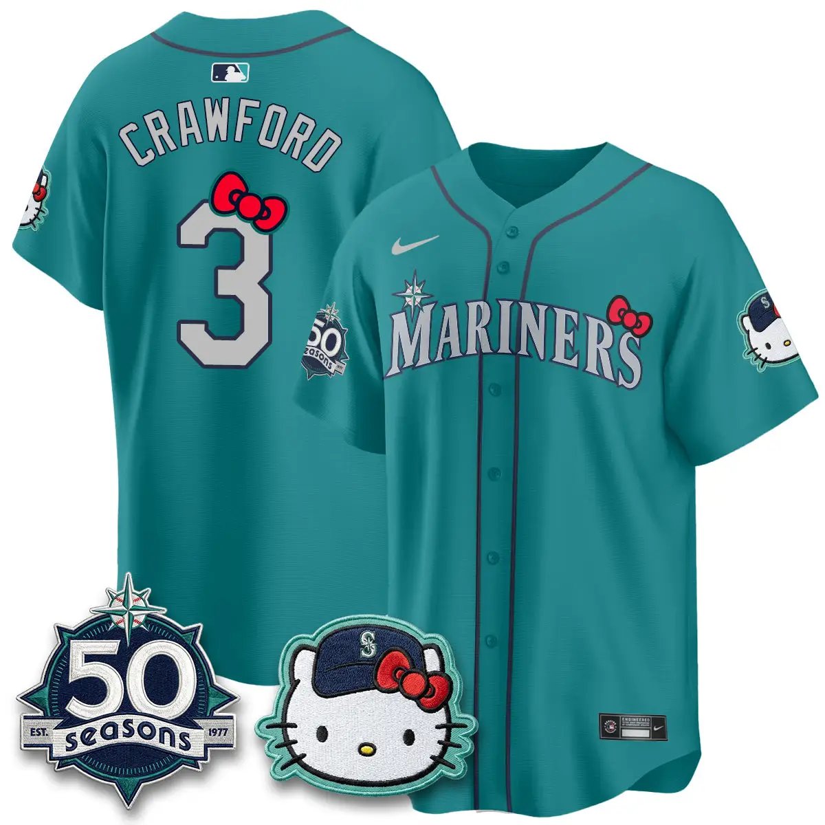 SEA x Meow KT Night Limited Jersey - All Stitched by Seattle Mariners