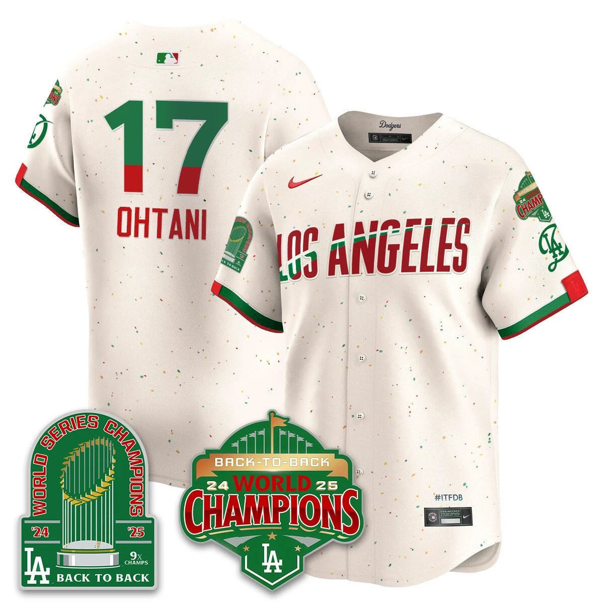 LAD Mexico Vapor Limited Jersey - 9x & B2B Champs - All Stitched by Los Angeles Dodgers