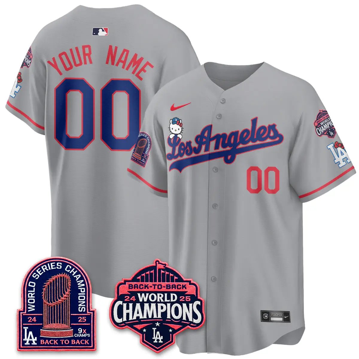 LAD x Hello Kitty Night 2026 Vapor Custom Jersey - All Stitched - V2 by Los Angeles Dodgers