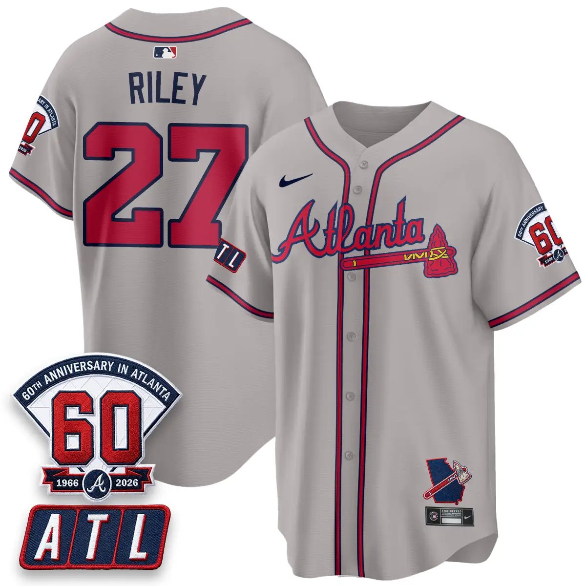 ATL 2026 60th Anniversary Vapor City Connect Limited Jersey - All Stitched by Atlanta Braves