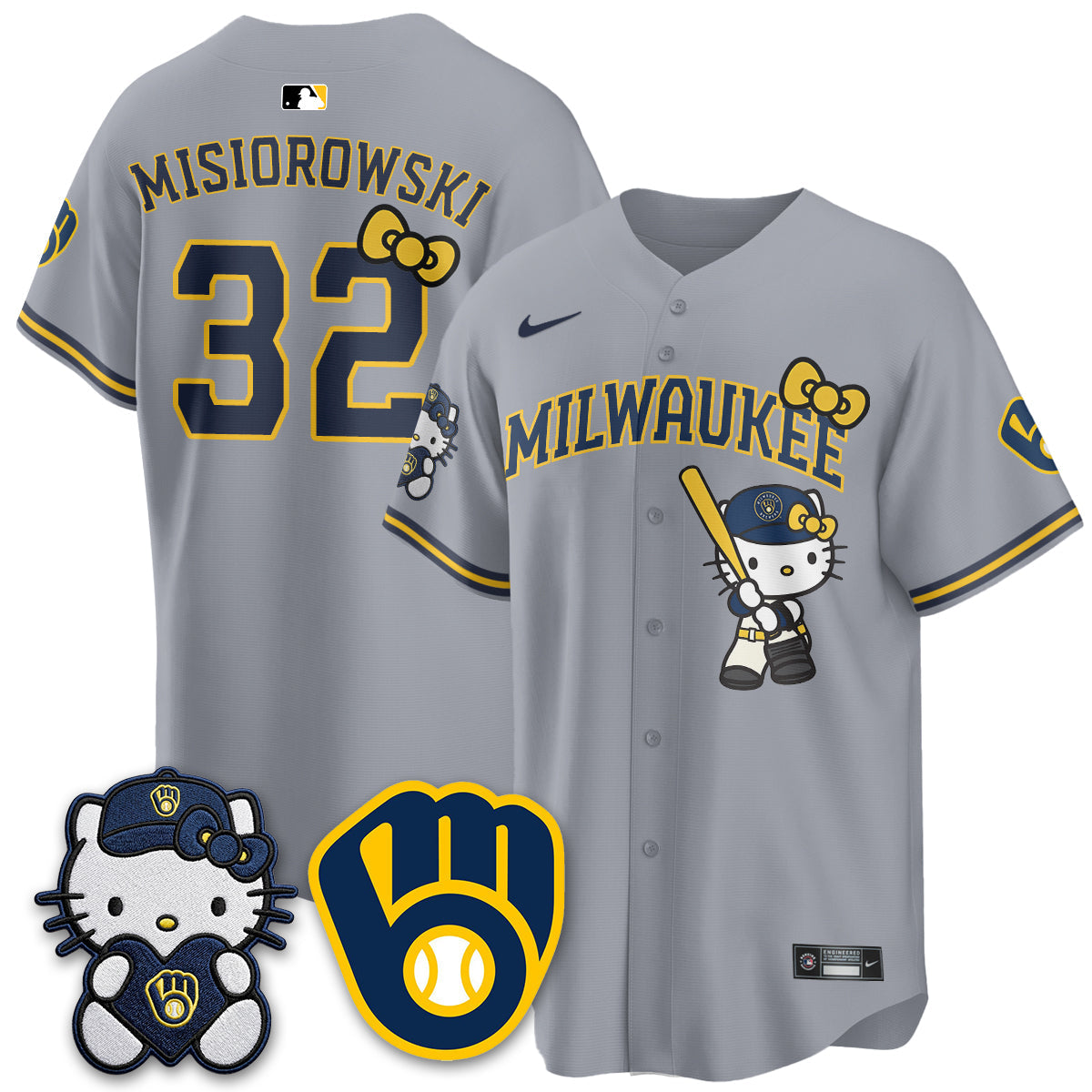 Milwaukee Brewers Meow KT Night Vapor Limited Jersey - All Stitched by Milwaukee Brewers