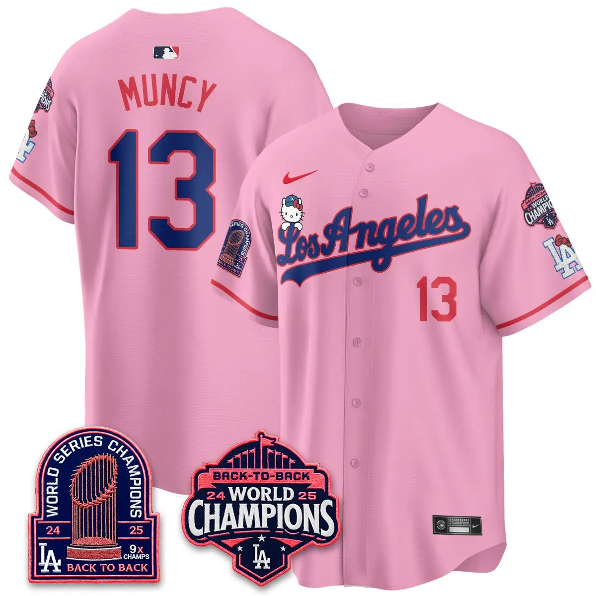 LAD x Hello Kitty Night 2026 Vapor Jersey - All Stitched - V2 by Los Angeles Dodgers