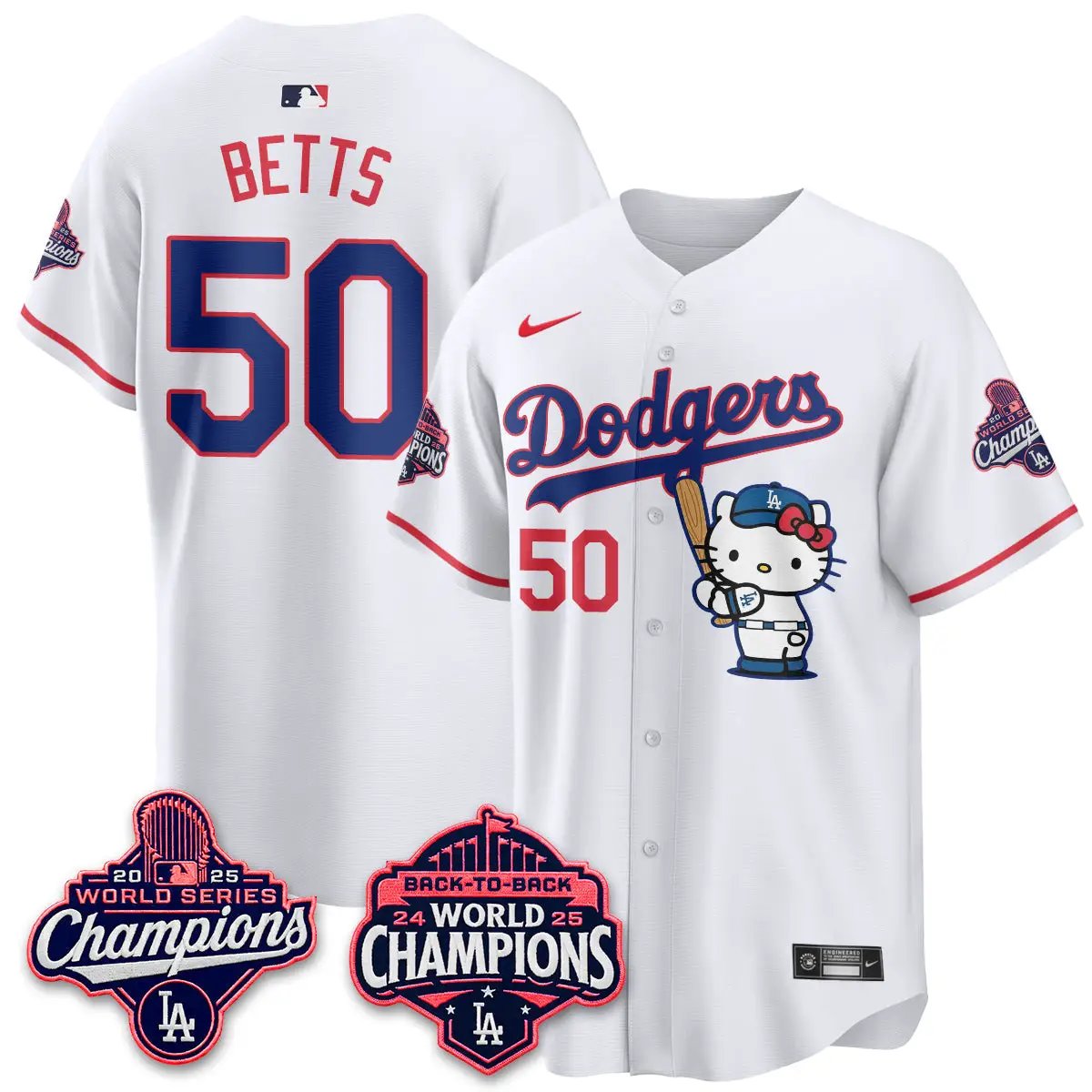 LAD x Hello Kitty Night 2026 Vapor Jersey - All Stitched by Los Angeles Dodgers