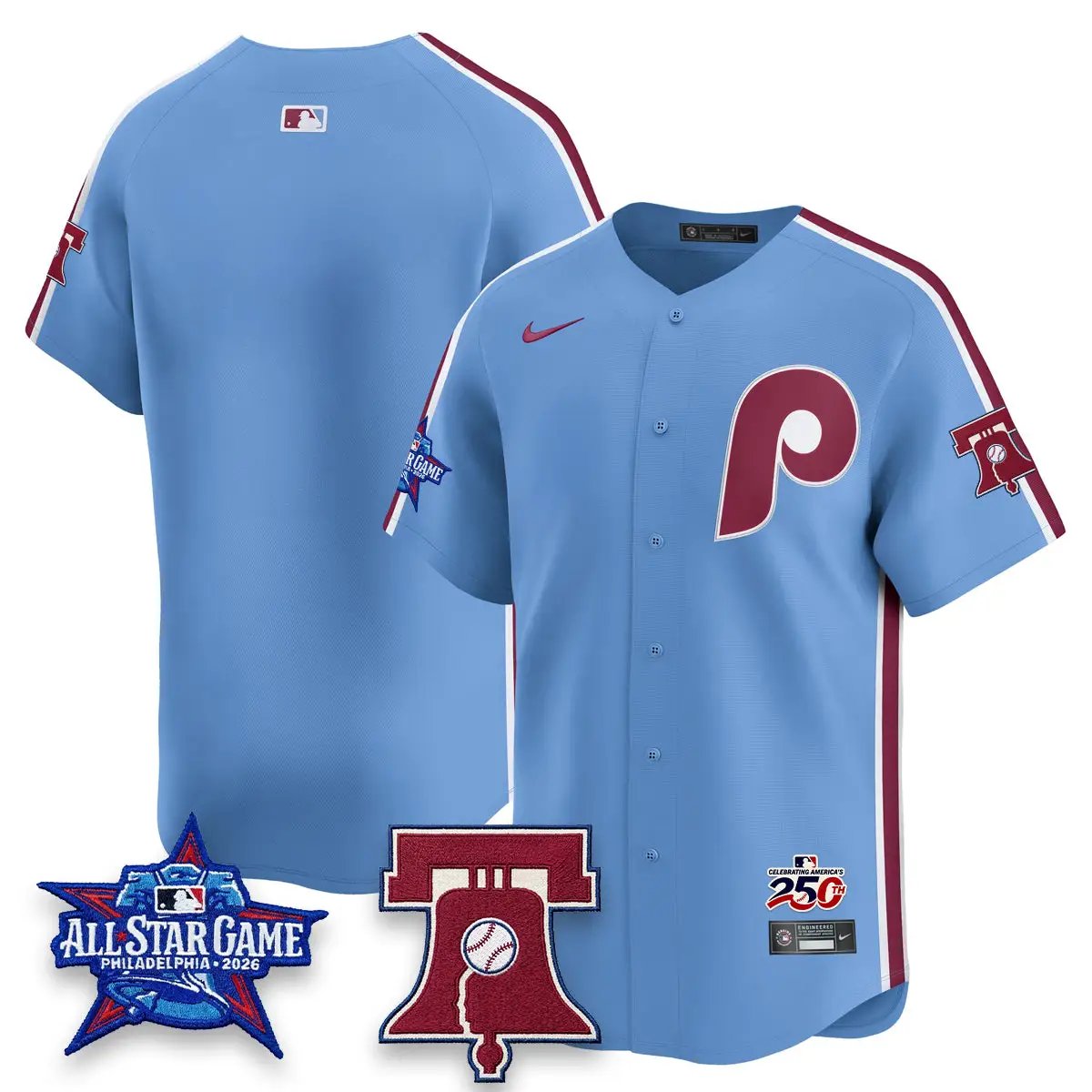PHI 2026 USA 250 All Star Game Vapor Limited Jersey - Stitched by Philadelphia Phillies