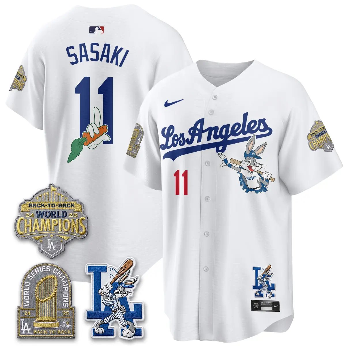 LAD Bunny Vapor Limited Jersey - All Stitched by Los Angeles Dodgers