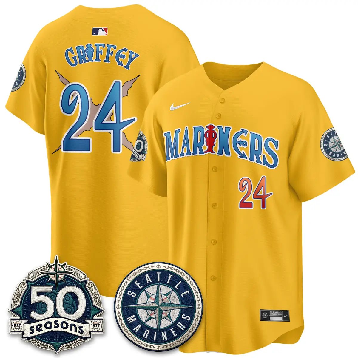 Seattle Mariners x Japanese Cartoon Vapor Limited Jersey - Stitched by Seattle Mariners