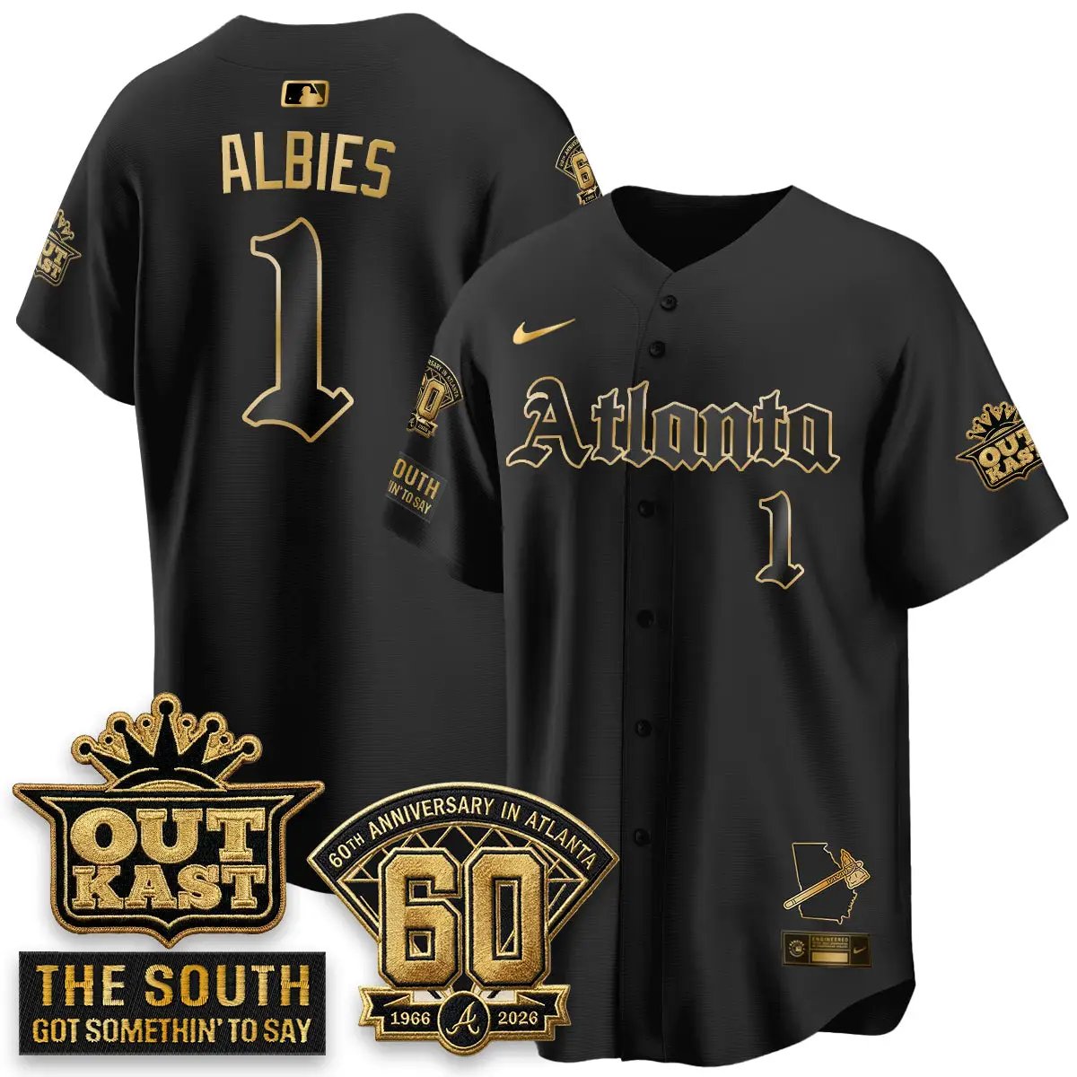 Atlanta Braves 2026 Gothic Edition Vapor Limited Jersey - All Stitched by Atlanta Braves