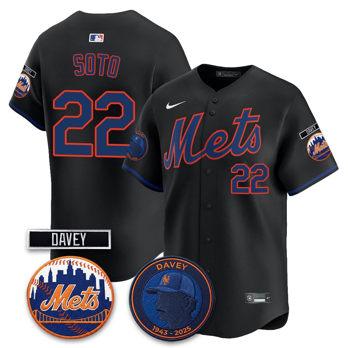 New York Mets 2026 Davey Johnson In Memoriam Vapor Limited Jersey - All Stitched by New York Mets