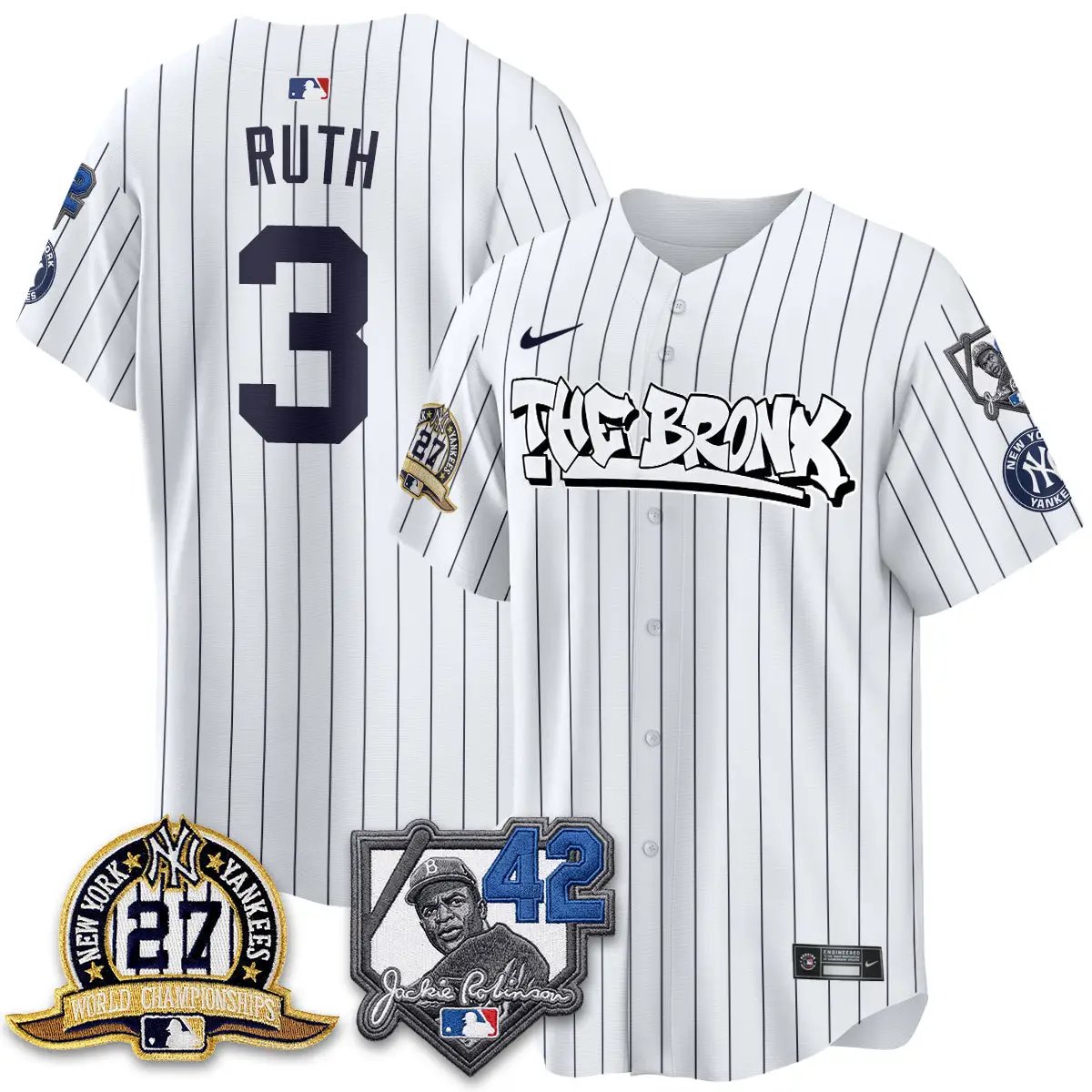 New York Yankees The Bronx 2026 Jackie Robinson Day Vapor Limited Jersey - All Stitched by New York Yankees