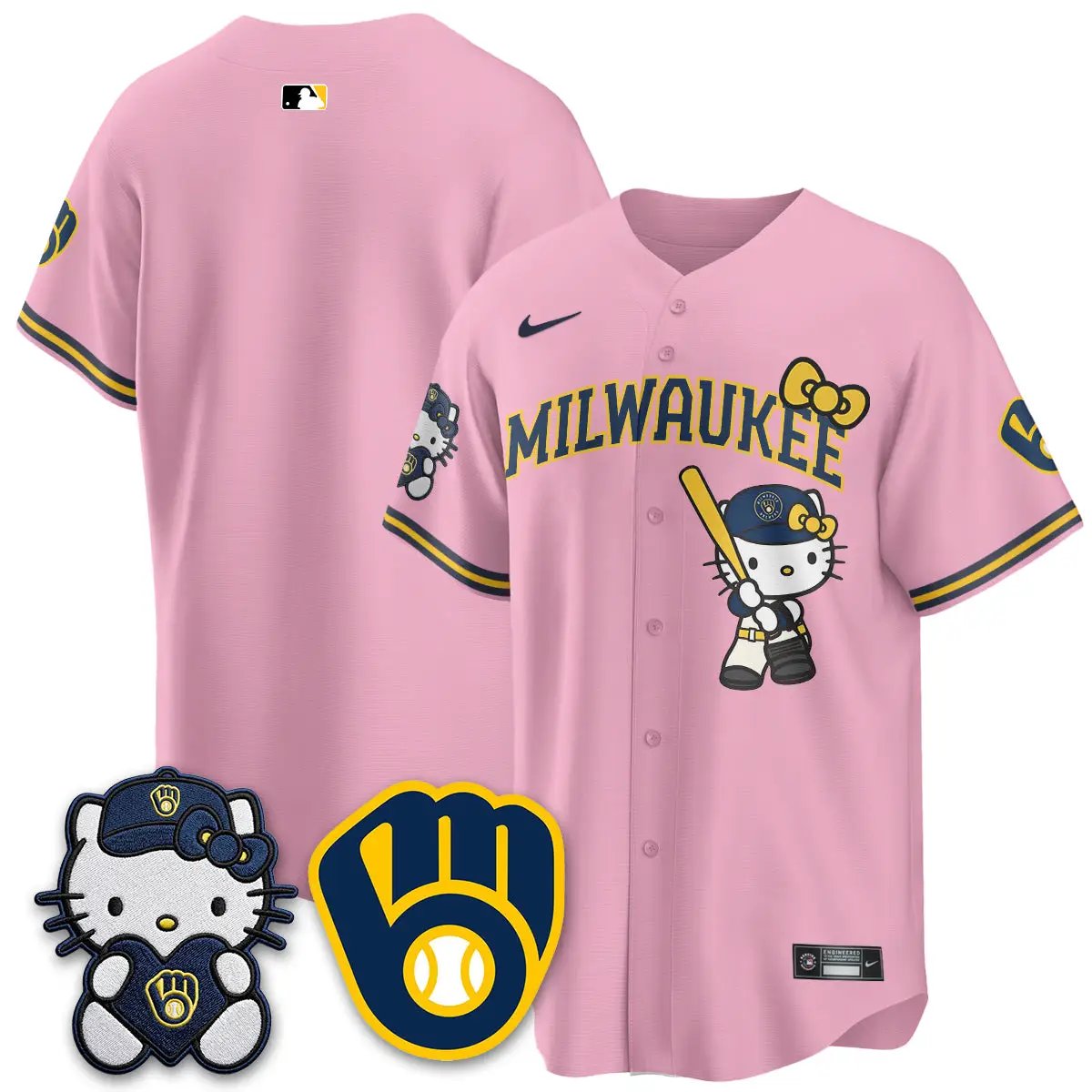 Milwaukee Brewers Meow KT Night Vapor Limited Jersey - All Stitched by Milwaukee Brewers